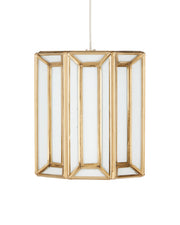 Daze Mini Pendant in White / Antique Brass / Silver