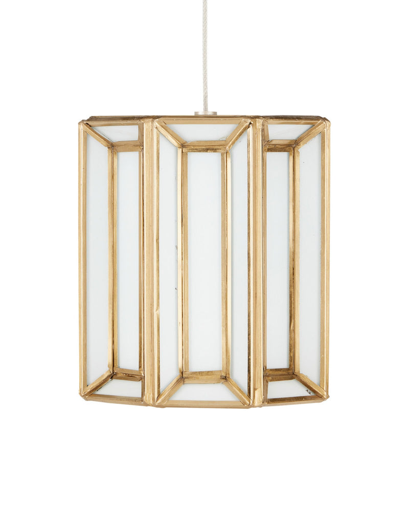 Daze Mini Pendant in White / Antique Brass / Silver