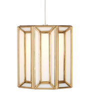Daze 15-Light Round Multi-Drop Pendant in White / Antique Brass / Silver