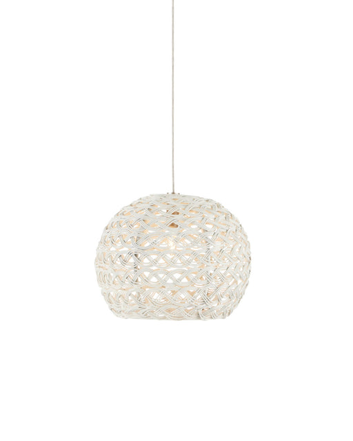 Piero 1-Light Round Multi-Drop Pendant in Sugar White / Silver