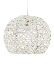 Piero 1-Light Round Multi-Drop Pendant in Sugar White / Silver
