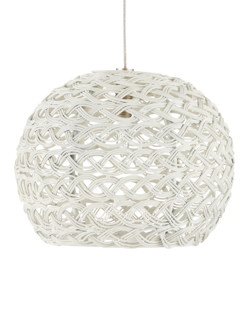 Piero 1-Light Round Multi-Drop Pendant in Sugar White / Silver