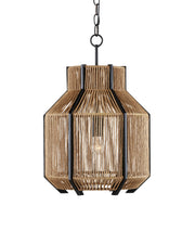 Mali Pendant in Natural / Satin Black