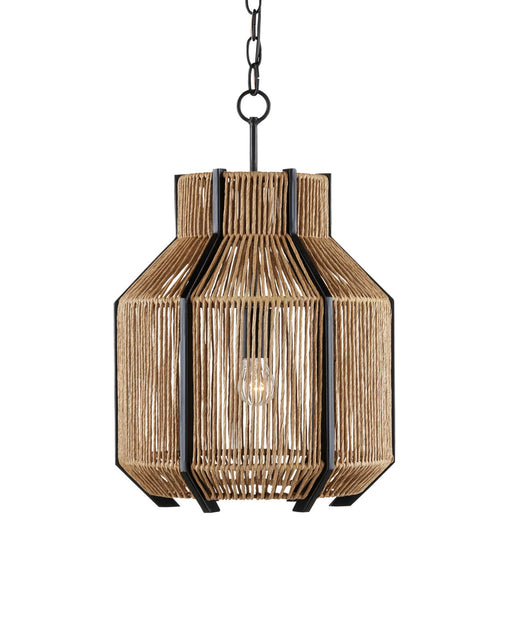 Mali Pendant in Natural / Satin Black