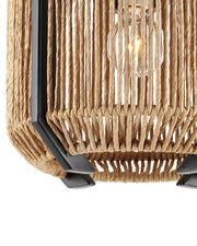 Mali Pendant in Natural / Satin Black