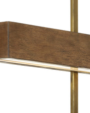 Tonbridge 3-Light Linear Chandelier in Chestnut / Brass