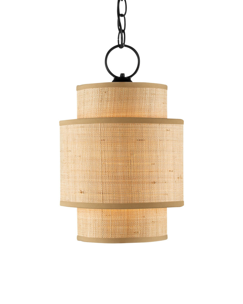Mathias Pendant in Natural / Satin Black