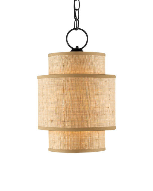 Mathias Pendant in Natural / Satin Black