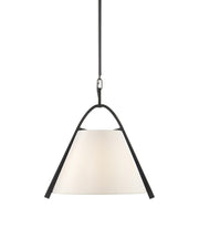 Frey Pendant in Satin Black / Off-White