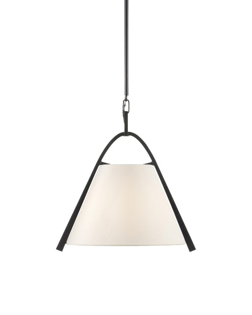 Frey Pendant in Satin Black / Off-White
