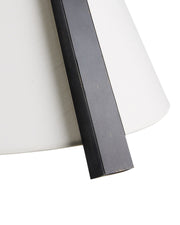 Frey Pendant in Satin Black / Off-White