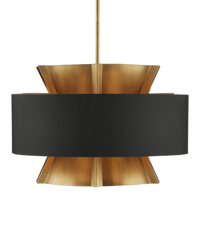 Oxenwood 6-Light Drum Pendant in Brass / Black