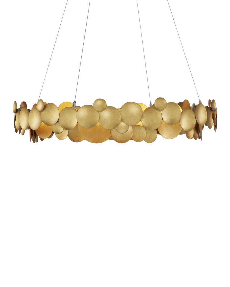 Lavengro Round Pendant in Contemporary Gold Leaf