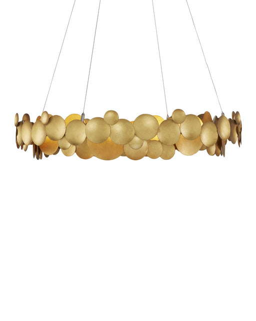 Lavengro Round Pendant in Contemporary Gold Leaf
