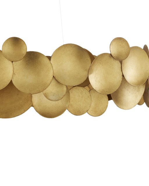 Lavengro Round Pendant in Contemporary Gold Leaf