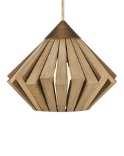 Plunge Pendant in Toffee / Brass