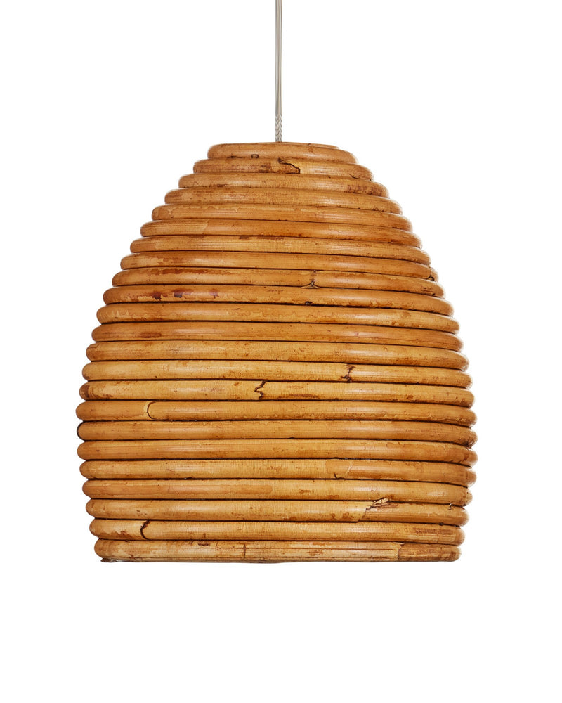 Beehive Mini Pendant in Natural / Silver