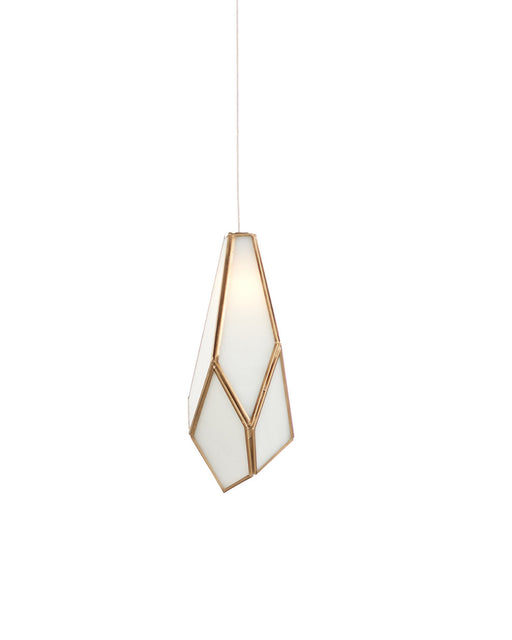 Glace Mini Pendant in White / Antique Brass / Silver