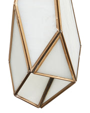 Glace Mini Pendant in White / Antique Brass / Silver