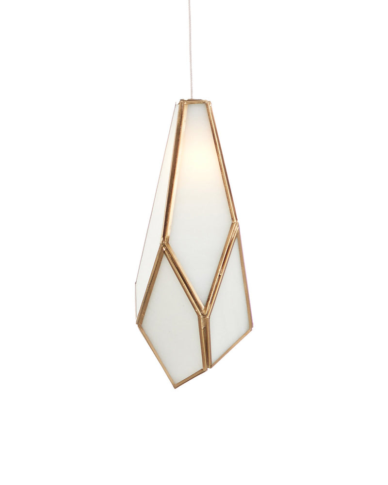 Glace 3-Light Round Multi-Drop Pendant in White / Antique Brass / Silver