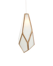 Glace 7-Light Round Multi-Drop Pendant in White / Antique Brass / Silver