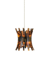 Alsop Mini Pendant in Brown / Black / Natural / Silver