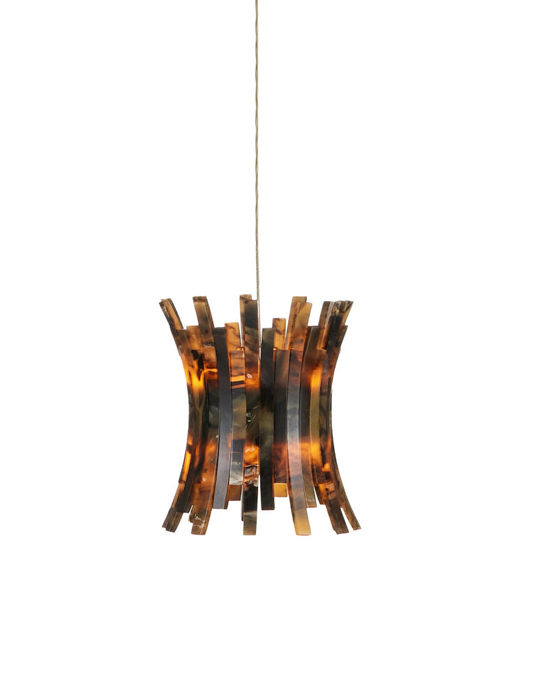 Alsop Mini Pendant in Brown / Black / Natural / Silver