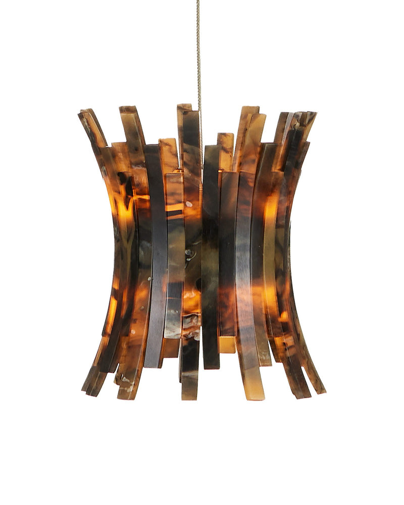 Alsop 15-Light Round Multi-Drop Pendant in Brown / Black / Natural / Silver