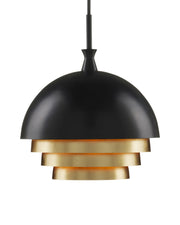 Salviati Large 3-Light Pendant in Black / Gold Leaf