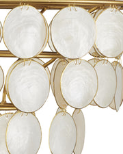 Bon Vivant Small Semi-Flush Mount in Natural / Contemporary Gold