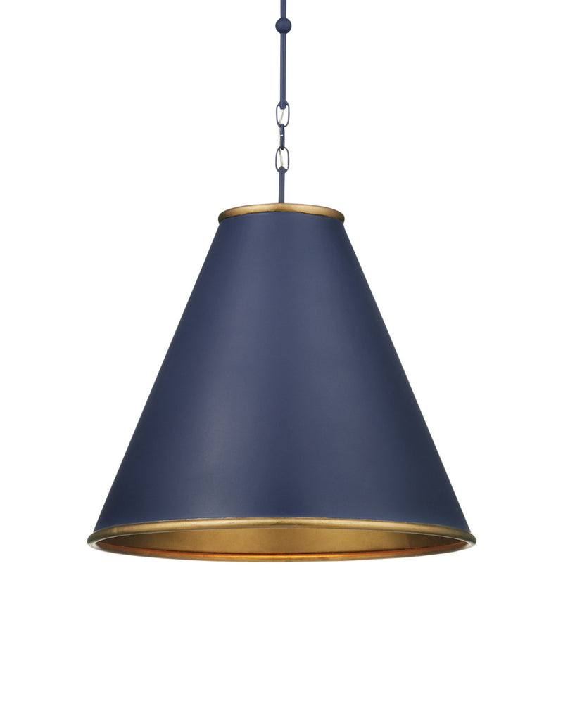 Pierrepont Large Pendant in Hiroshi Dark Blue / Contemporary Gold Leaf / Gold