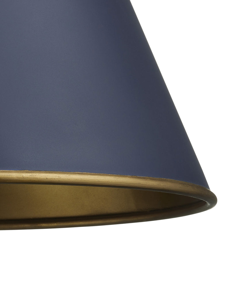 Pierrepont Large Pendant in Hiroshi Dark Blue / Contemporary Gold Leaf / Gold