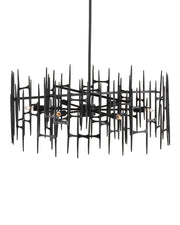 Attingham 6-Light Chandelier in Satin Black