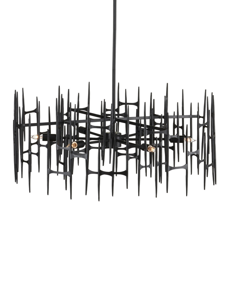Attingham 6-Light Chandelier in Satin Black