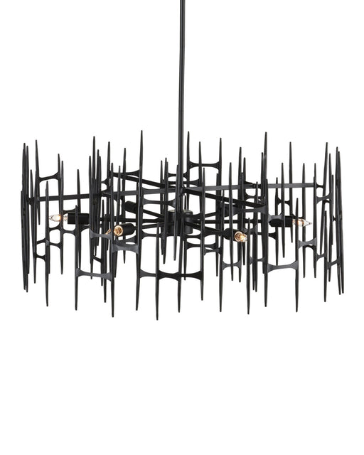 Attingham 6-Light Chandelier in Satin Black