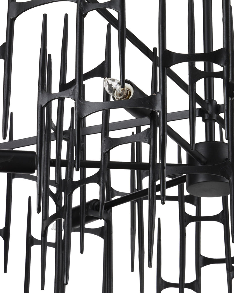 Attingham 6-Light Chandelier in Satin Black