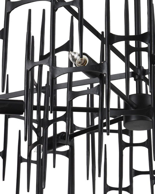 Attingham 6-Light Chandelier in Satin Black