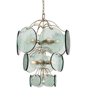 Rovigo 13-Light Pendant in Clear / Silver Leaf