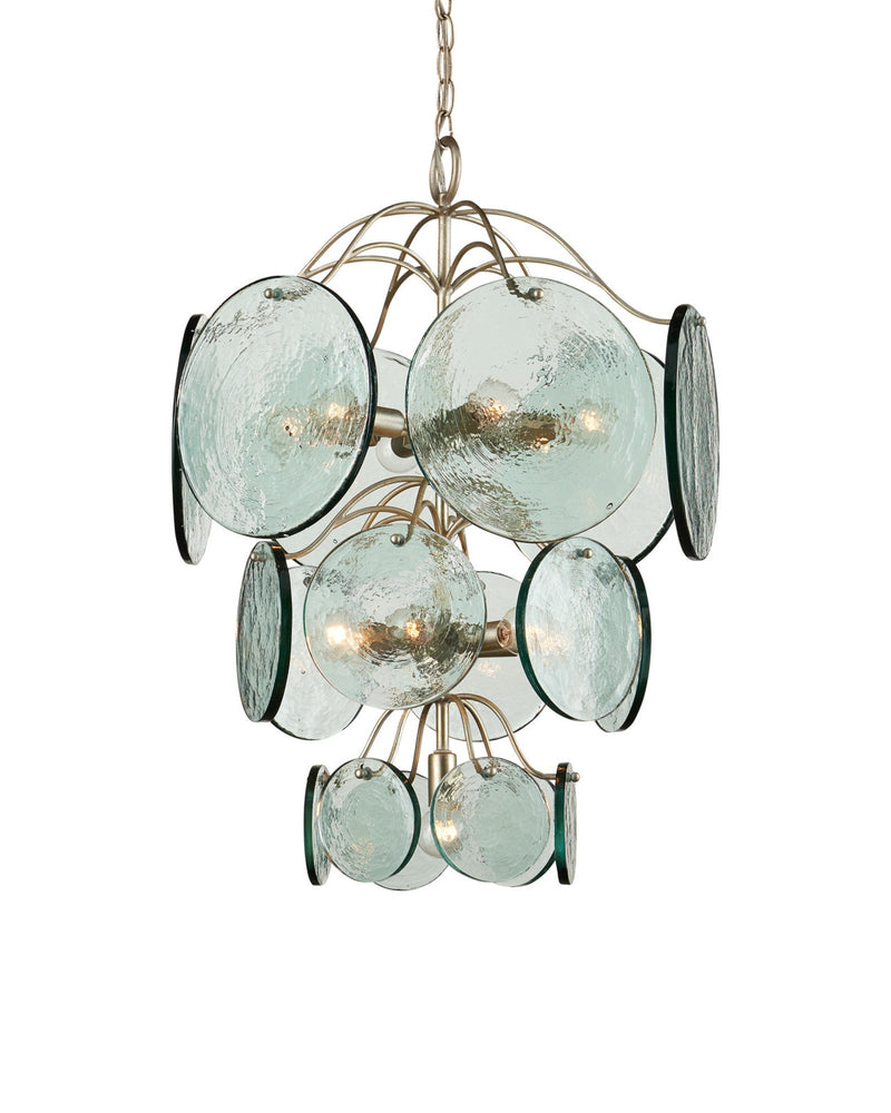 Rovigo 13-Light Pendant in Clear / Silver Leaf