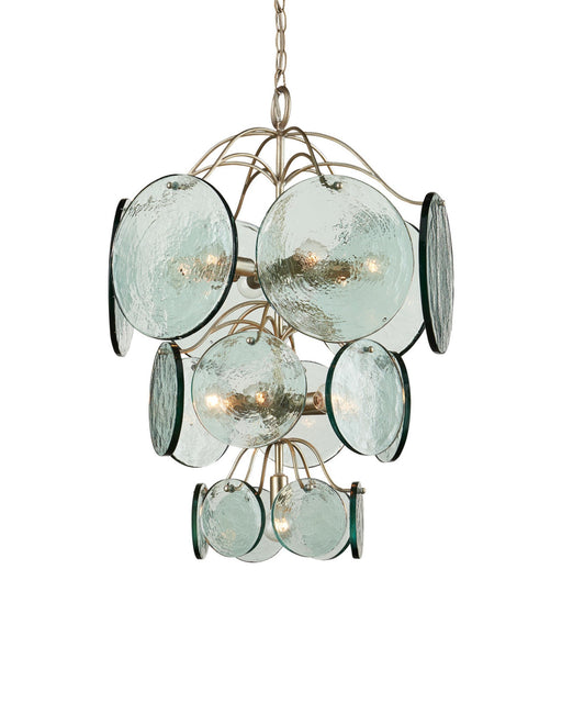 Rovigo 13-Light Pendant in Clear / Silver Leaf