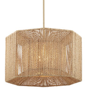 Mereworth 4-Light Drum Pendant in Natural / Beige