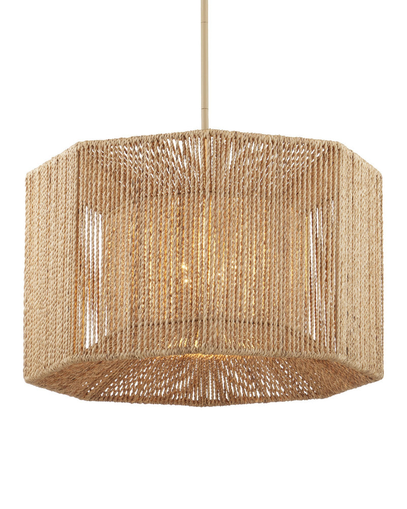 Mereworth 4-Light Drum Pendant in Natural / Beige