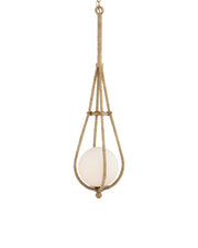 Passageway Pendant in Natural / Dorado Gold / Frosted White