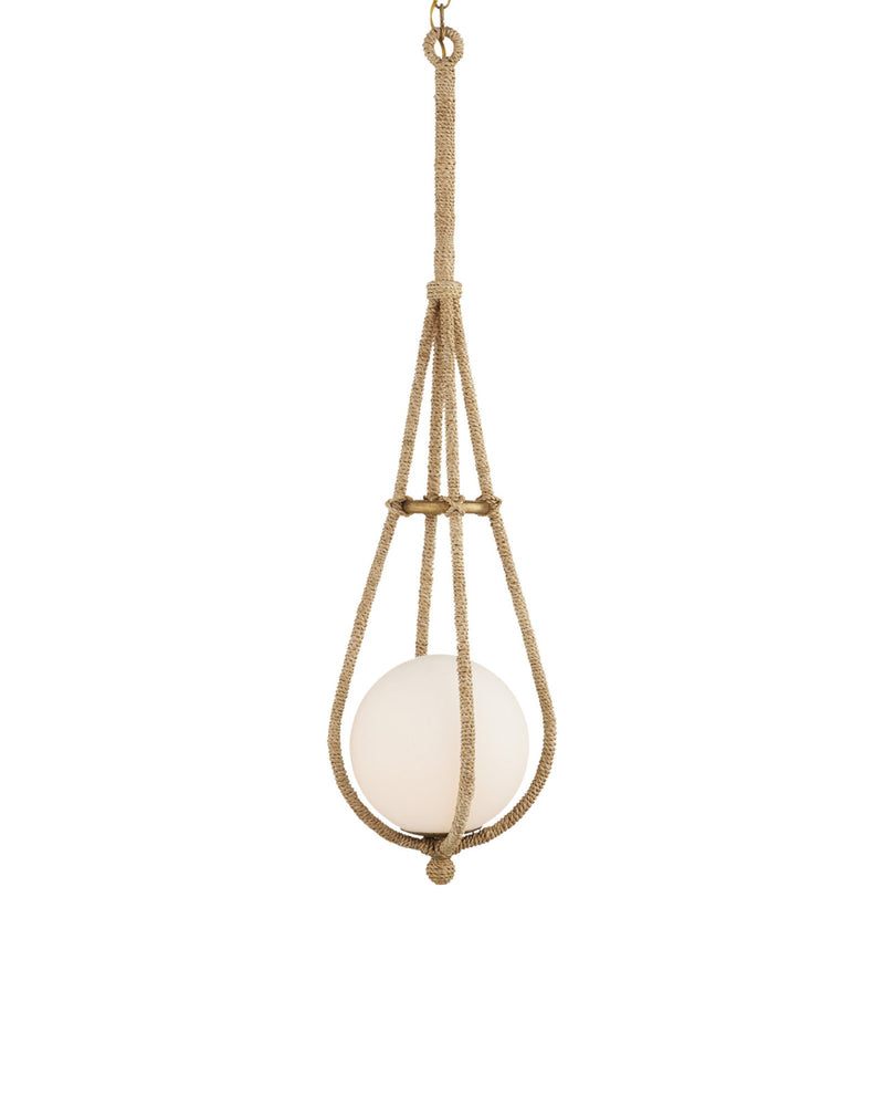 Passageway Pendant in Natural / Dorado Gold / Frosted White