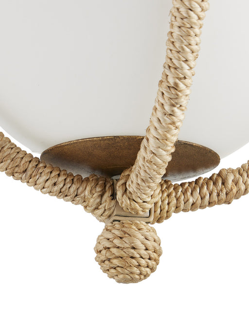 Passageway Pendant in Natural / Dorado Gold / Frosted White