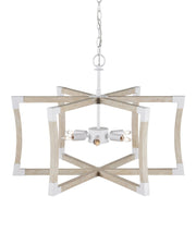 Bastian 6-Light Small Semi-Flush Mount in Sandstone / Sugar White