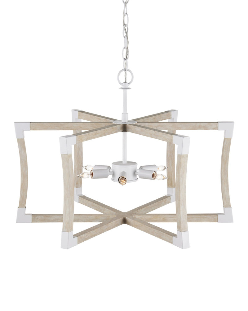 Bastian 6-Light Small Semi-Flush Mount in Sandstone / Sugar White