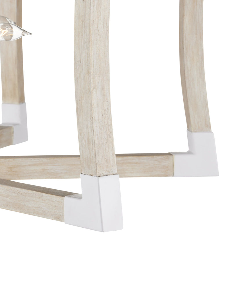 Bastian 6-Light Small Semi-Flush Mount in Sandstone / Sugar White