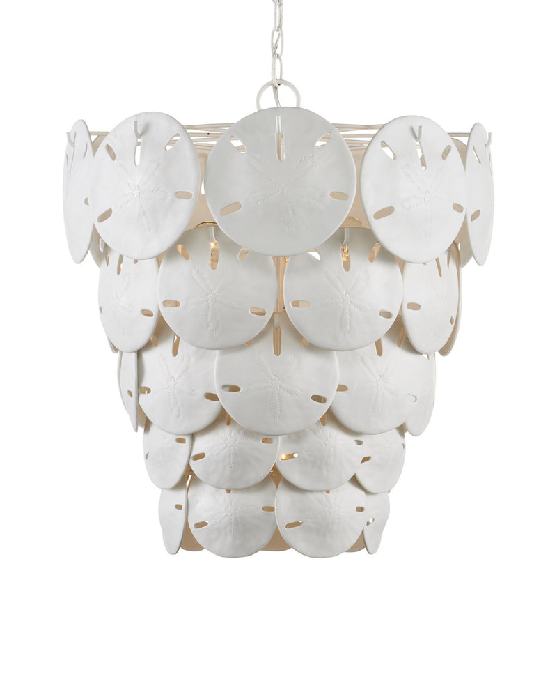 Tulum Large 5-Light Pendant in White / Sugar White