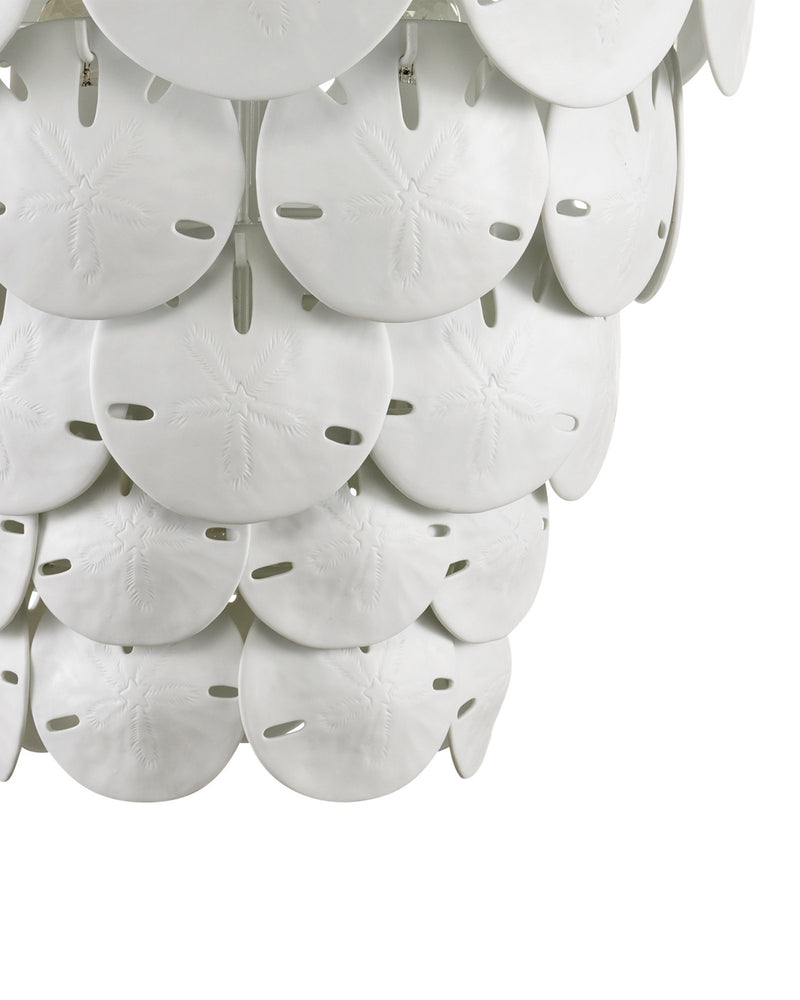 Tulum Large 5-Light Pendant in White / Sugar White